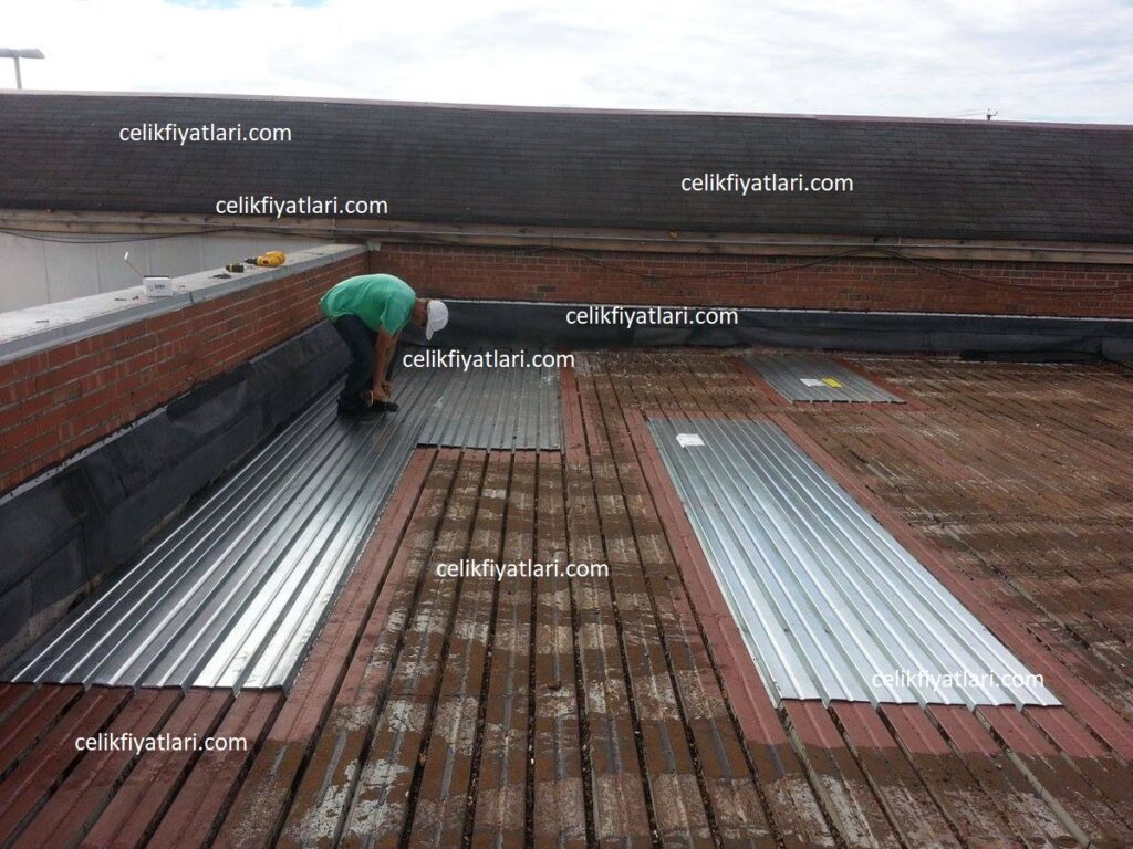 trapez metal çatı kaplama uygulaması