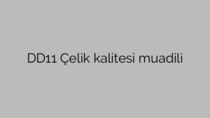 DD11 Çelik kalitesi muadili