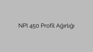 NPI 450 Profil Ağırlığı